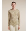 Мерино Блуза Icebreaker Merino 200 Oasis Long Sleeve Crewe Moss Bloom AOP W's