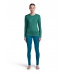 Мерино Блуза Icebreaker Merino 200 Oasis Long Sleeve Crewe Moss Bloom AOP W's