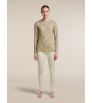 Мерино Блуза Icebreaker Merino 200 Oasis Long Sleeve Crewe Moss Bloom AOP W's