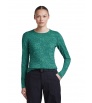 Мерино Блуза Icebreaker Merino 200 Oasis Long Sleeve Crewe Moss Bloom AOP W's