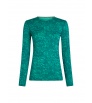 Мерино Блуза Icebreaker Merino 200 Oasis Long Sleeve Crewe Moss Bloom AOP W's