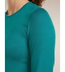 Мерино Блуза Icebreaker Merino 200 Oasis Long Sleeve Crewe Tidal Teal W's